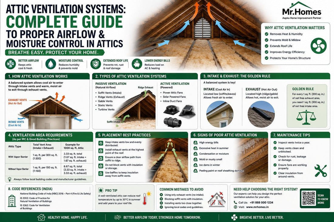 Attic Ventilation Systems: Complete Guide to Proper Airflow and Moisture Control in Attics