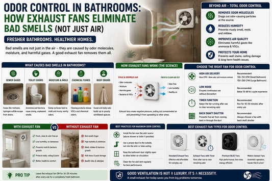 Odor Control in Bathrooms: How Exhaust Fans Eliminate Bad Smells (Not Just Air)