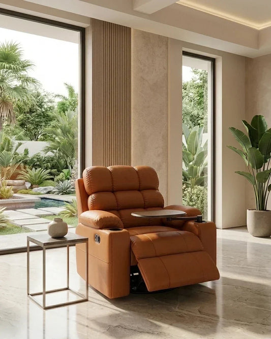 Best recliner sofa in India in a luxury villa living room