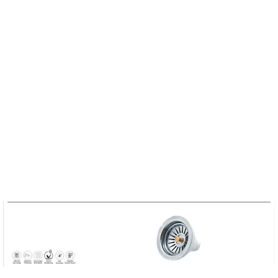 Square Single Bowl 304-Grade Kitchen Sink(24X18X11 - MR Homes