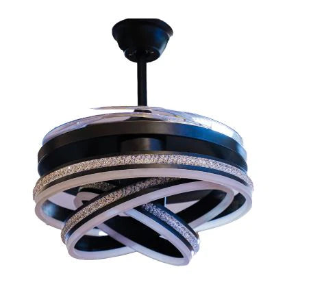 MR Homes Lite Sparrow remote ceiling fan with four blades, forward and reverse function, stylish design for modern interiors.