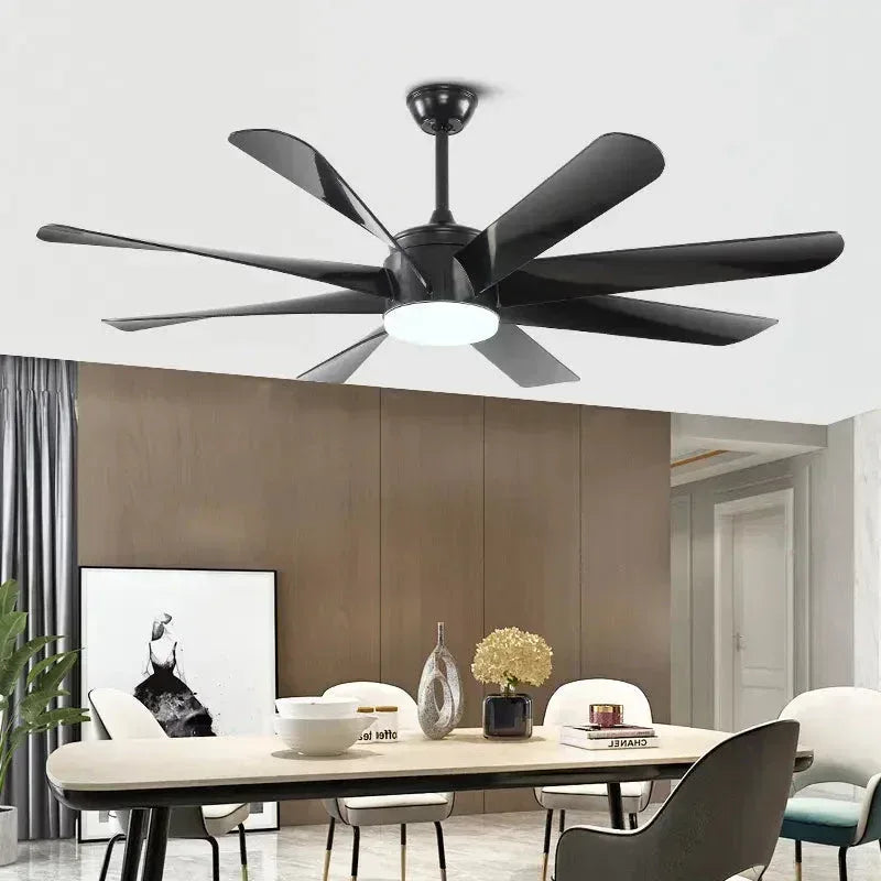 Black Kite Modern Design Indoor Fancy 8 Blade Remote Control LED Ceiling Fan Light - MR Homes