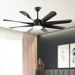Black Kite Modern Design Indoor Fancy 8 Blade Remote Control LED Ceiling Fan Light - MR Homes