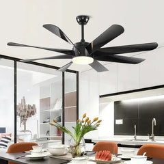 Black Kite Modern Design Indoor Fancy 8 Blade Remote Control LED Ceiling Fan Light - MR Homes