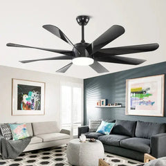 Black Kite Modern Design Indoor Fancy 8 Blade Remote Control LED Ceiling Fan Light - MR Homes