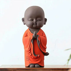 Namaste Smiling Monk Buddha Statue - MR Homes