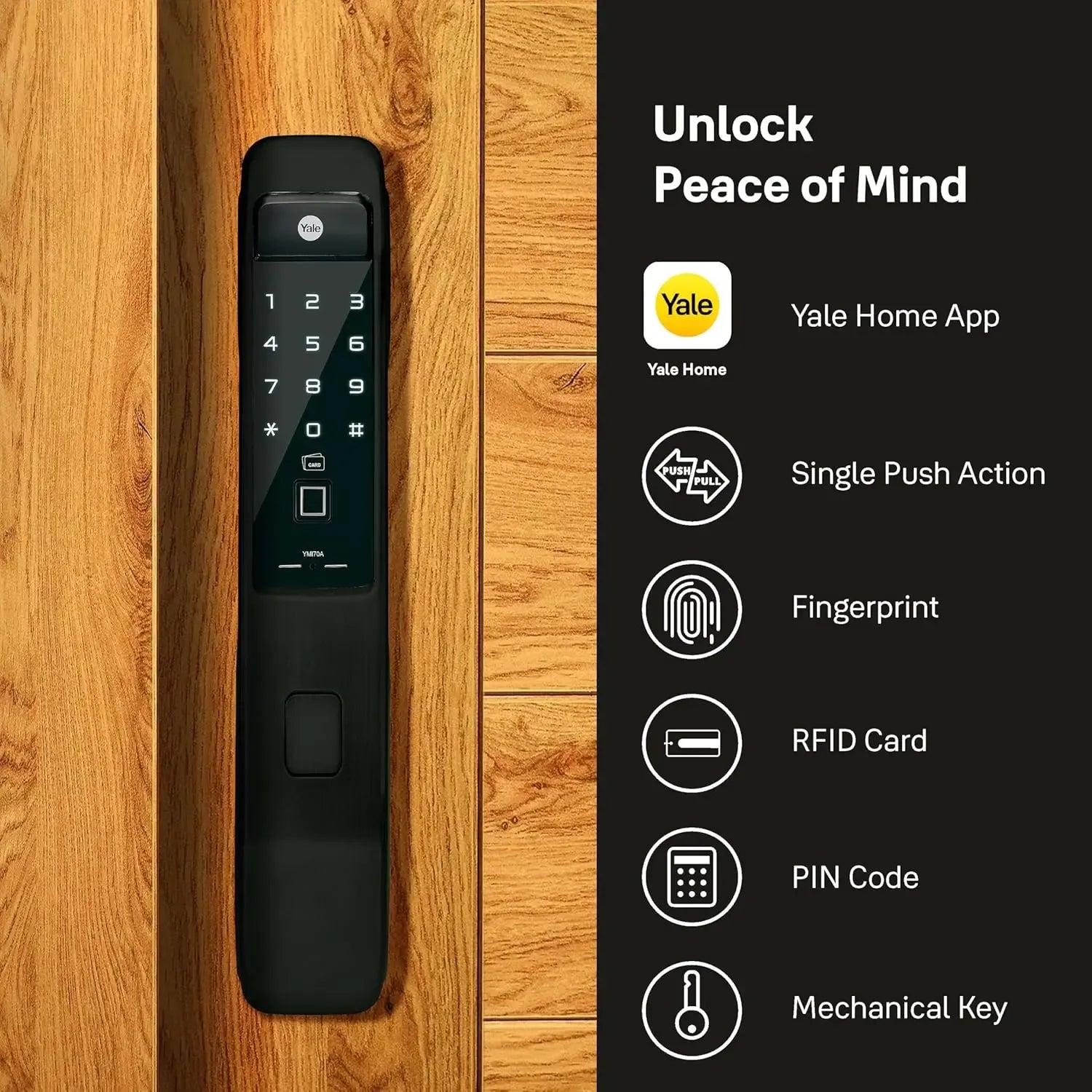 YMI 70 RB - A Series, Push Pull Smart Lock - MR Homes