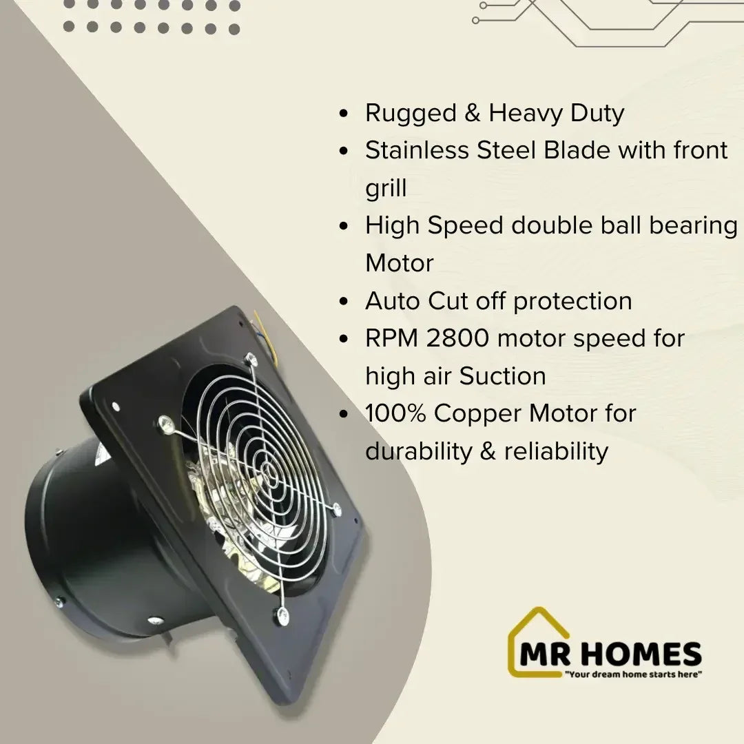 Tornado Stainless Steel Ventilation/Exhaust Fan by Wadbros - MR Homes