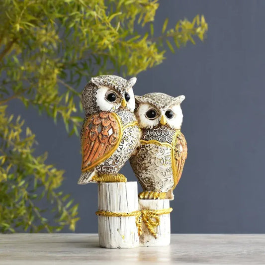 Owl Couple Showpiece for Home Decor - MR Homes
