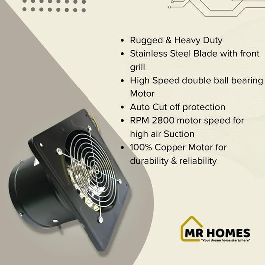 Tornado Stainless Steel Ventilation/Exhaust Fan by Wadbros - MR Homes