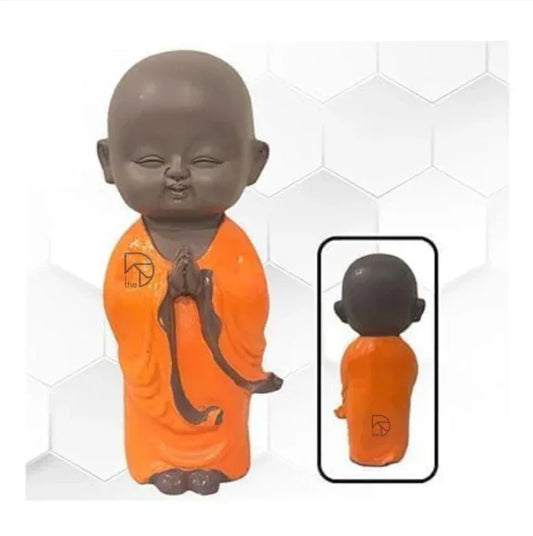 Namaste Smiling Monk Buddha Statue - MR Homes