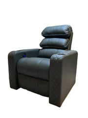 Galaxy One Home Theater Recliner Sofa in Full Italian Leather - MR Homes