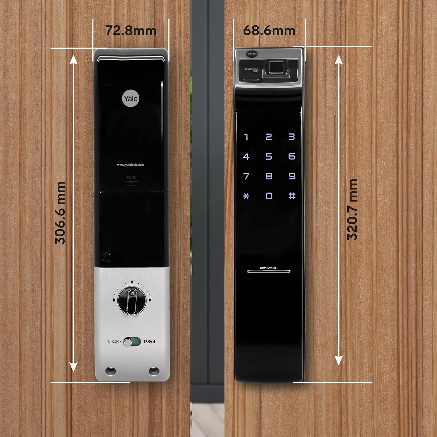 YDM 4109 Roller Latch Smart Door Lock - MR Homes