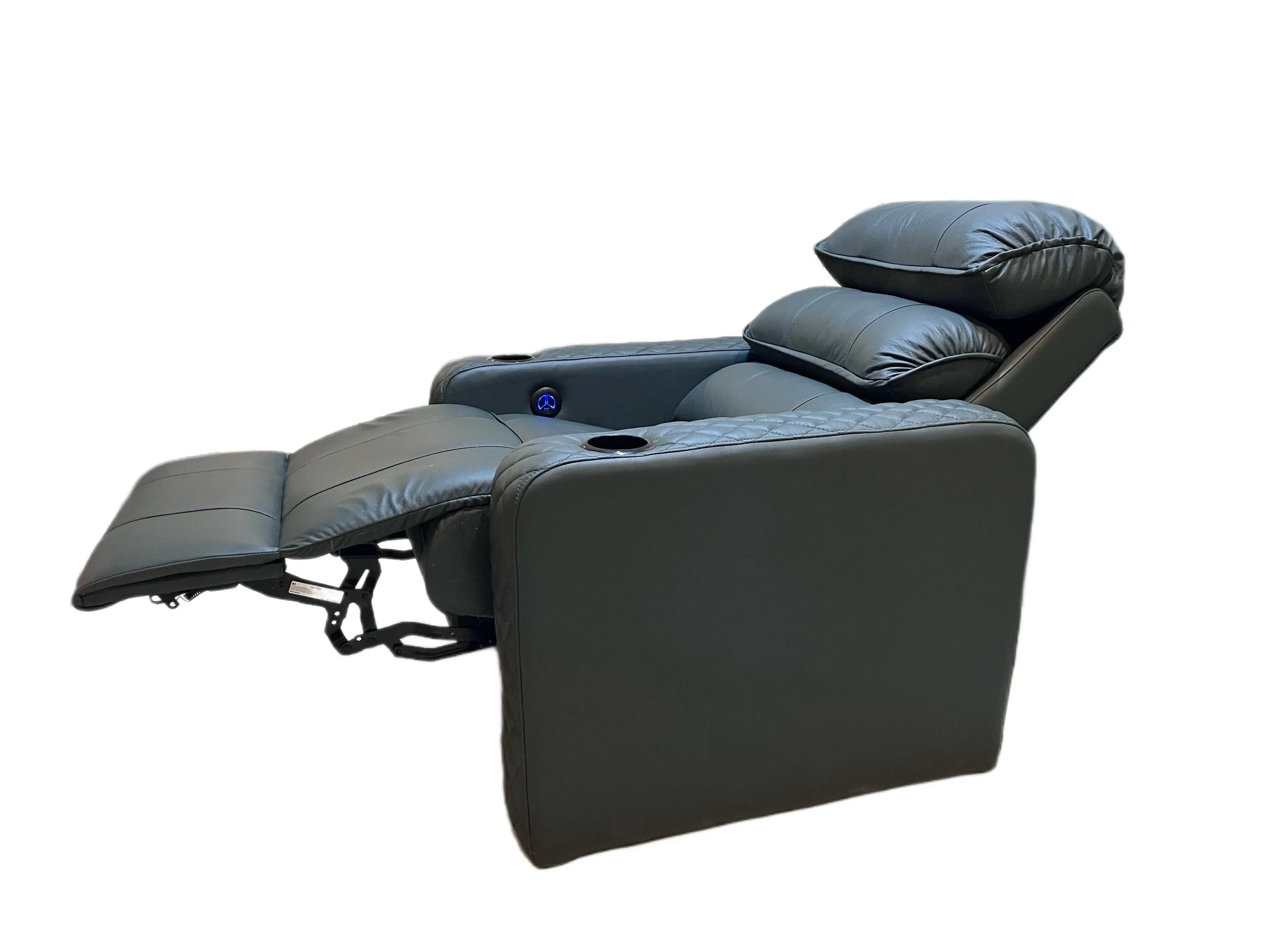 Galaxy One Home Theater Recliner Sofa in Full Italian Leather - MR Homes