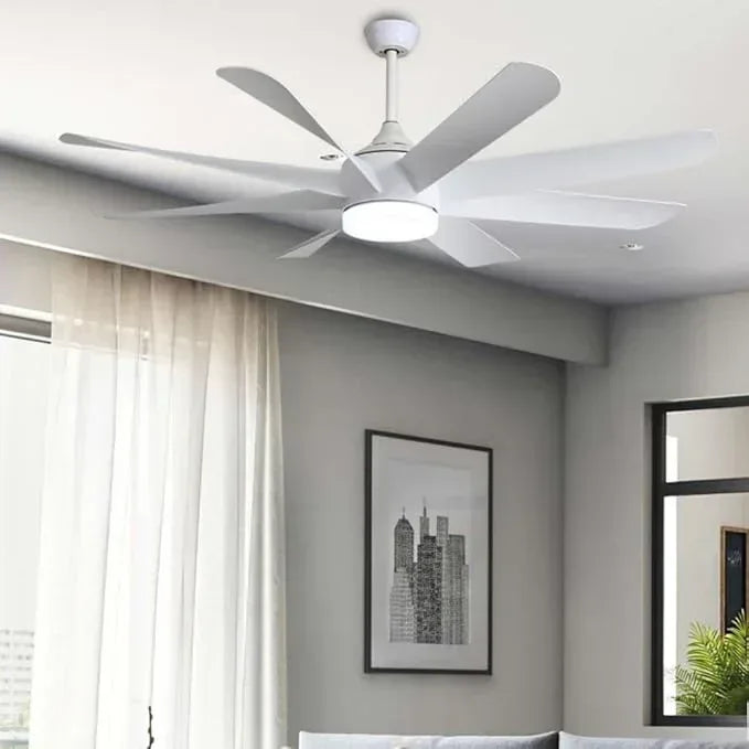 Flamingo Modern Design Indoor Fancy 8 Blade Remote Control LED Ceiling Fan Light - MR Homes