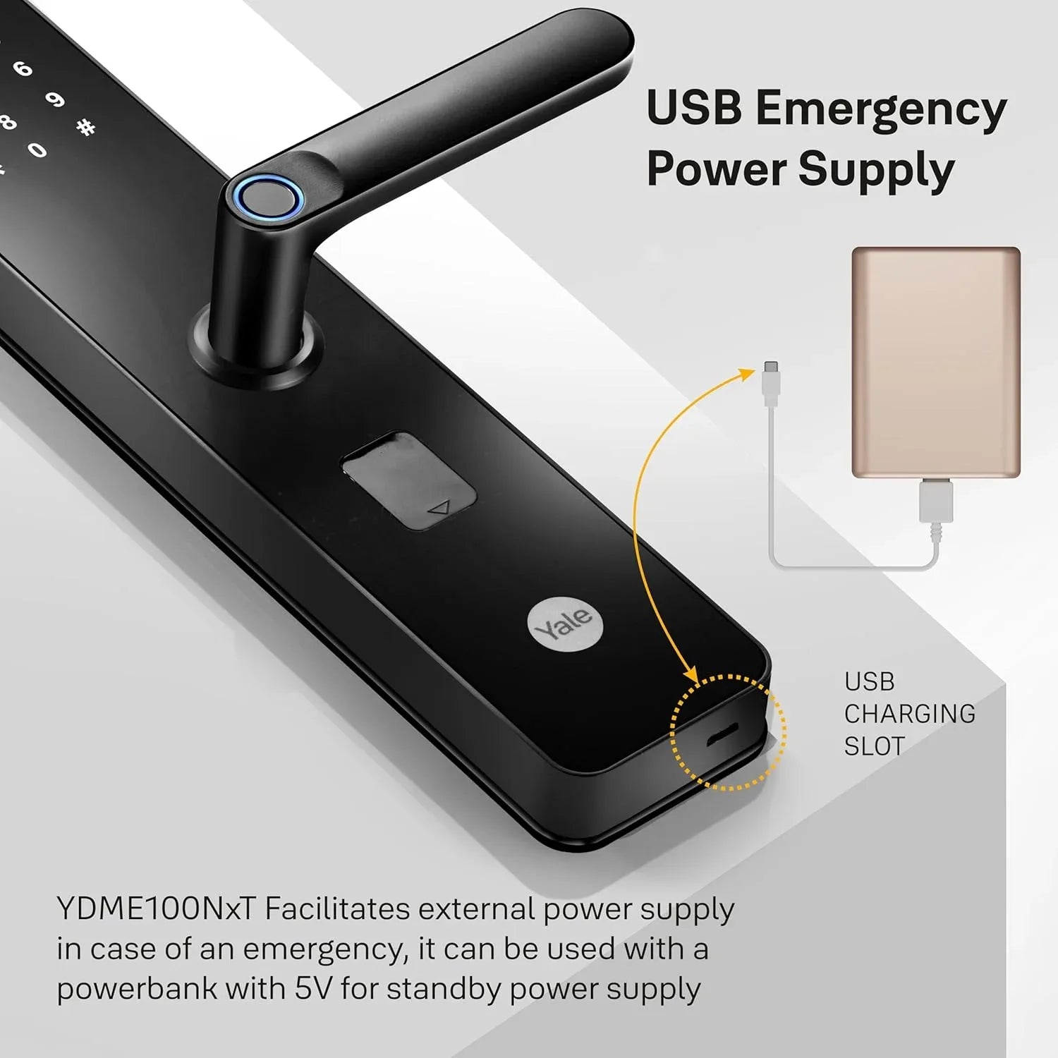 YDME100NxT Smart Door Lock – Fingerprint, PIN & RFID | Secure Access - MR Homes
