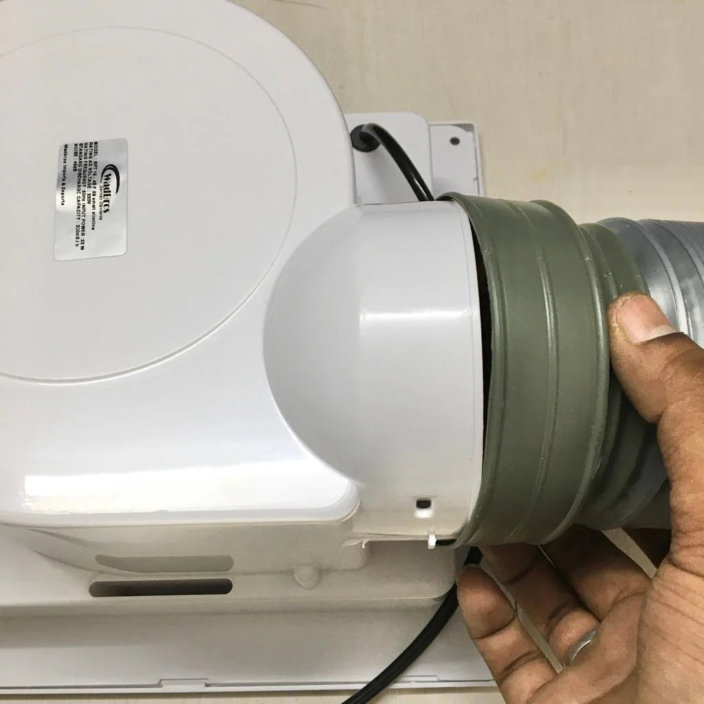 White MR Homes Slimline BPT 15-43 F 59 exhaust fan for ventilation and exhaust, shown in close-up image.
