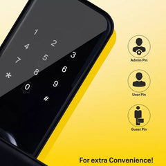 YDME 50Pro Smart Door Lock, Black, PIN, RFID, Manual Key Access - MR Homes