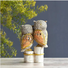 Owl Couple Showpiece for Home Decor - MR Homes