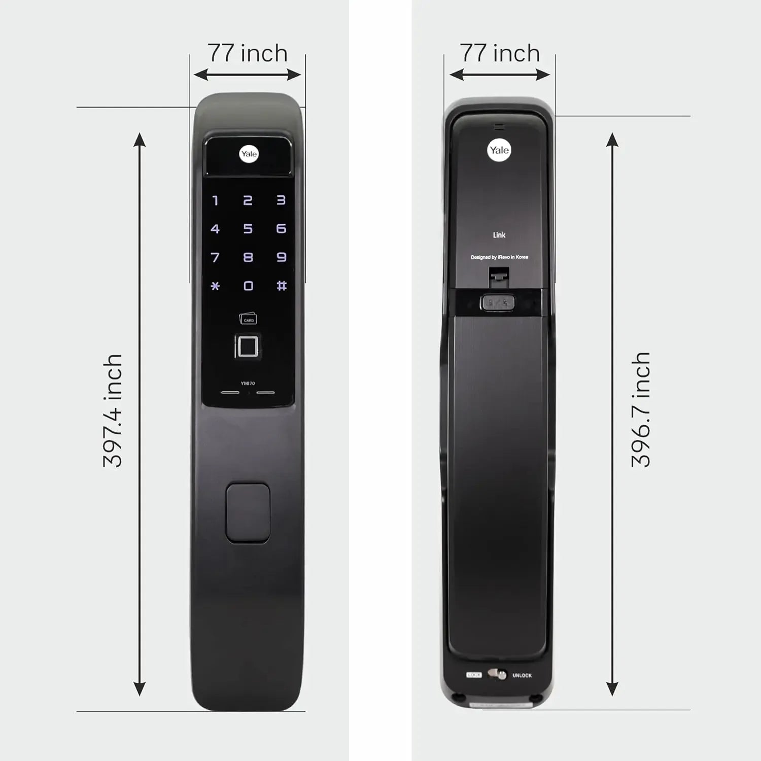 YMI 70 RB - A Series, Push Pull Smart Lock - MR Homes