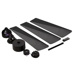 Tern DC Ceiling Fan Without Lights, Matte Black Ceiling Fan with Remote - MR Homes