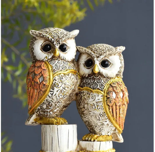 Owl Couple Showpiece for Home Decor - MR Homes