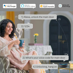 YDM 7116A Smart Lock, Red Bronze Smart Lock - MR Homes