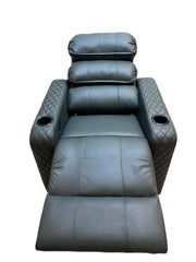 Galaxy One Home Theater Recliner Sofa in Full Italian Leather - MR Homes