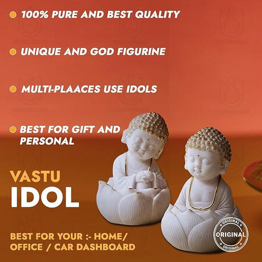 Marble Buddha Idol (Set of 2) - MR Homes