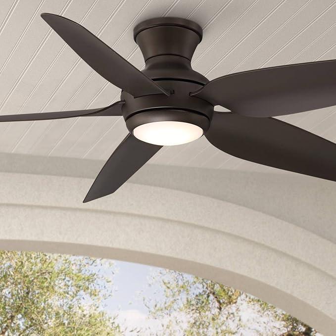Harrier 54" Ceiling Fan with LED Light & Remote | Walnut Woodgrain | BLDC Motor - MR Homes