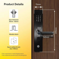 YDME100NxT Smart Door Lock – Fingerprint, PIN & RFID | Secure Access - MR Homes