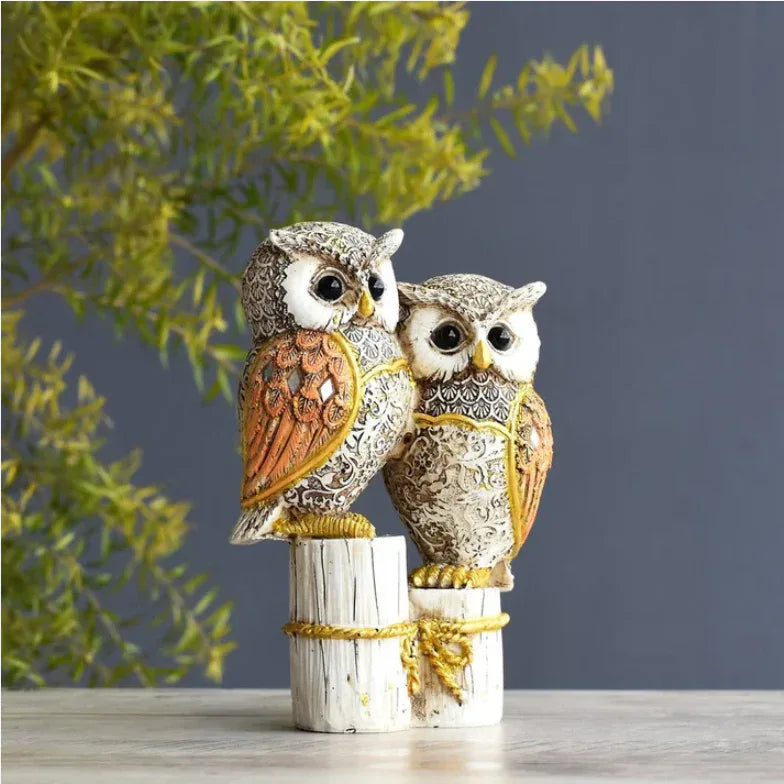 Owl Couple Showpiece for Home Decor - MR Homes