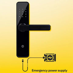 YDME 50Pro Smart Door Lock, Black, PIN, RFID, Manual Key Access - MR Homes