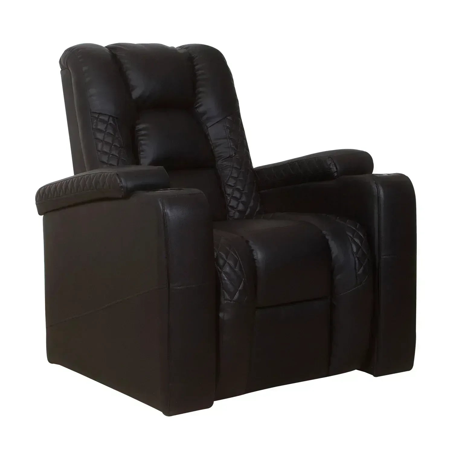 Adamas power wall hugger motorized recliner in black leatherette