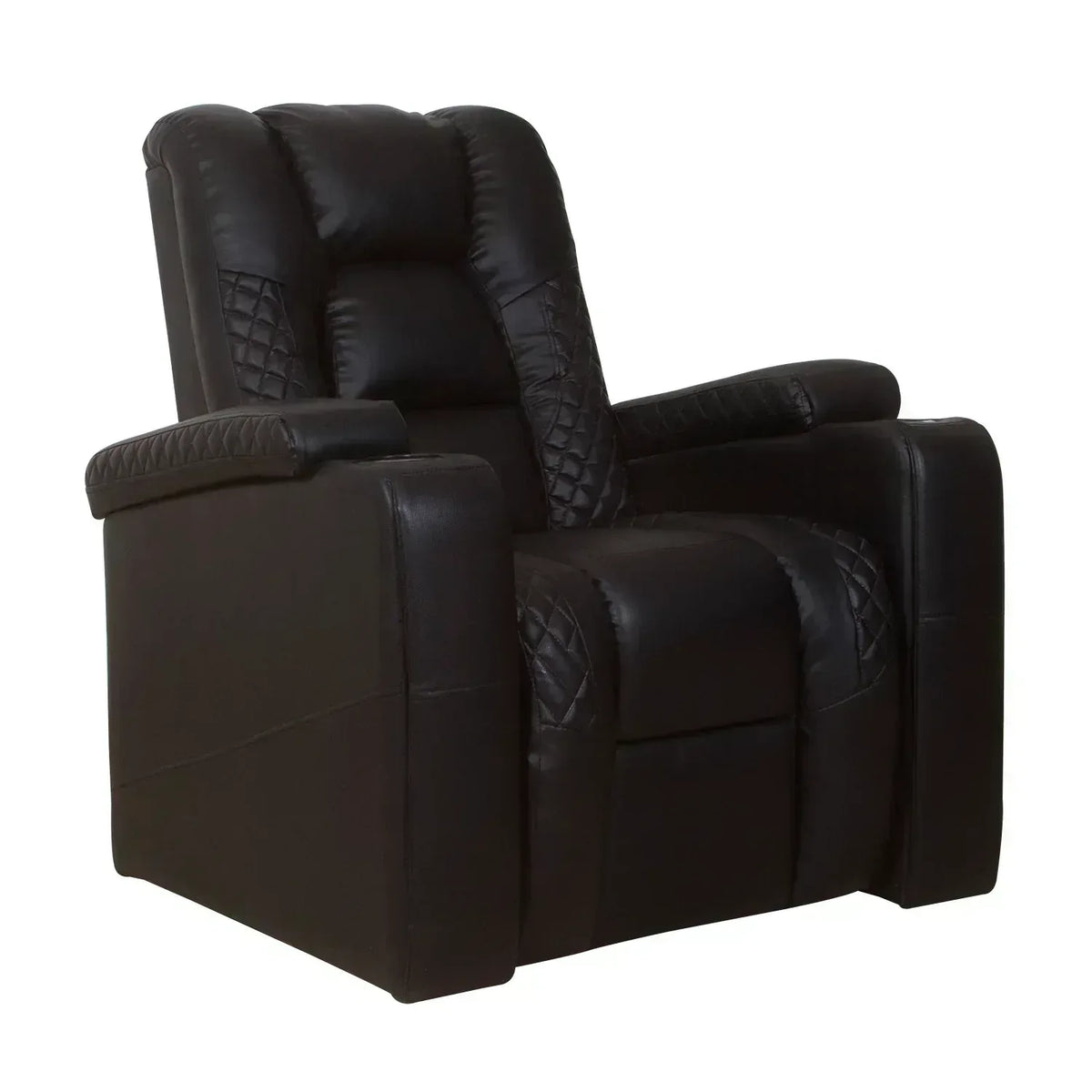 Adamas power wall hugger motorized recliner in black leatherette