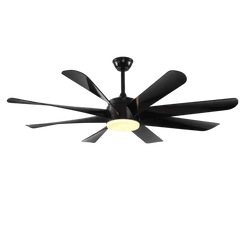 Black Kite Modern Design Indoor Fancy 8 Blade Remote Control LED Ceiling Fan Light - MR Homes