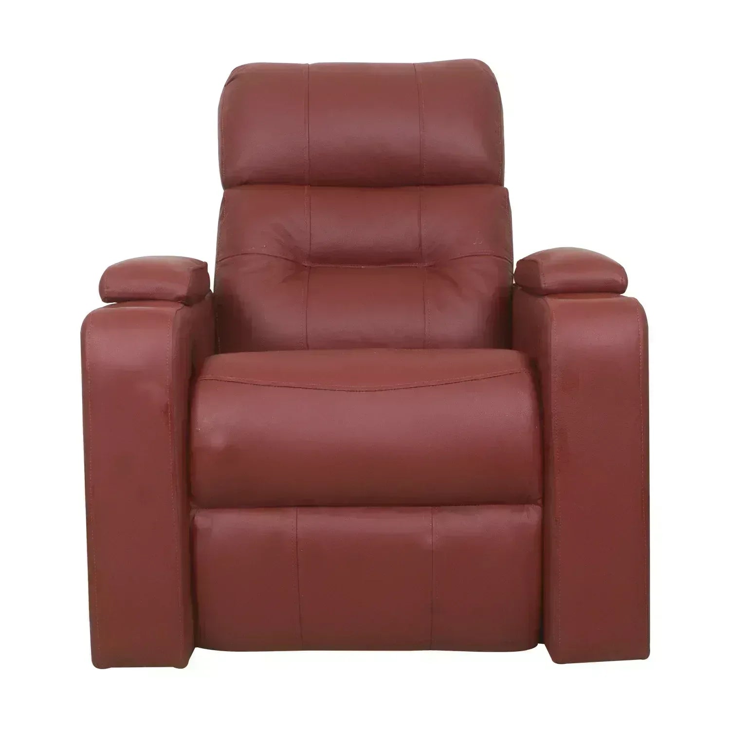Bestin burgundy motorized recliner with padded seat and backrest