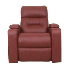 Bestin burgundy motorized recliner with padded seat and backrest