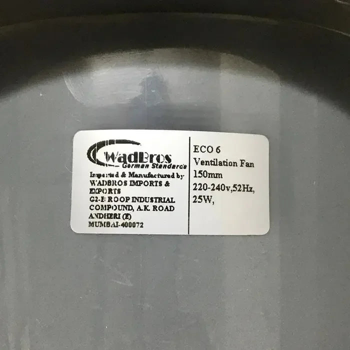 Eco- Series Ventilation/Exhaust Fan by Wadbros - MR Homes