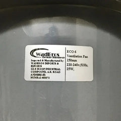 Eco- Series Ventilation/Exhaust Fan by Wadbros - MR Homes