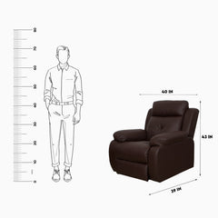 Elysian motorized recliner upholstery detail