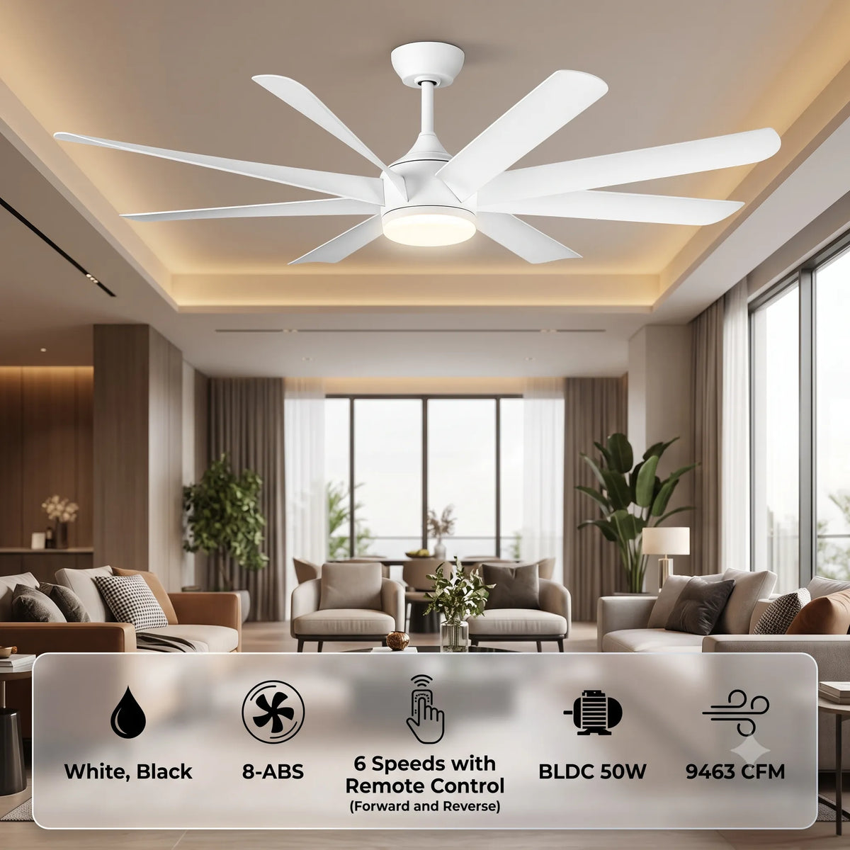 Flamingo 52 inch BLDC LED Ceiling Fan With Remote | Wadbros