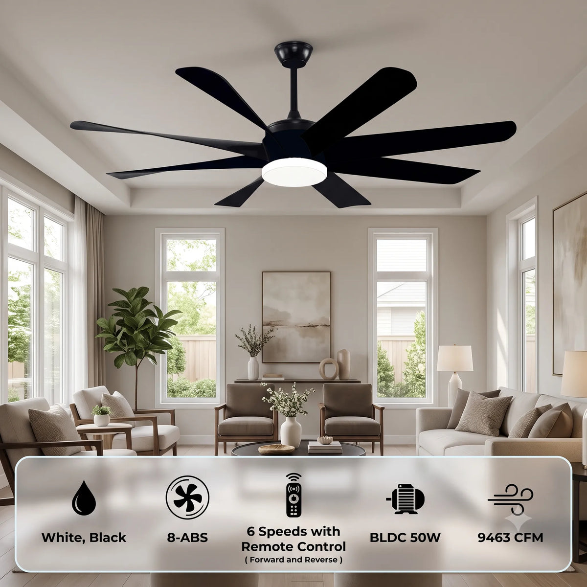 Flamingo 52 inch BLDC LED Ceiling Fan With Remote | Wadbros