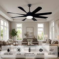 Black Kite 52 Inch BLDC Ceiling Fan With LED Light | 8 ABS Blade