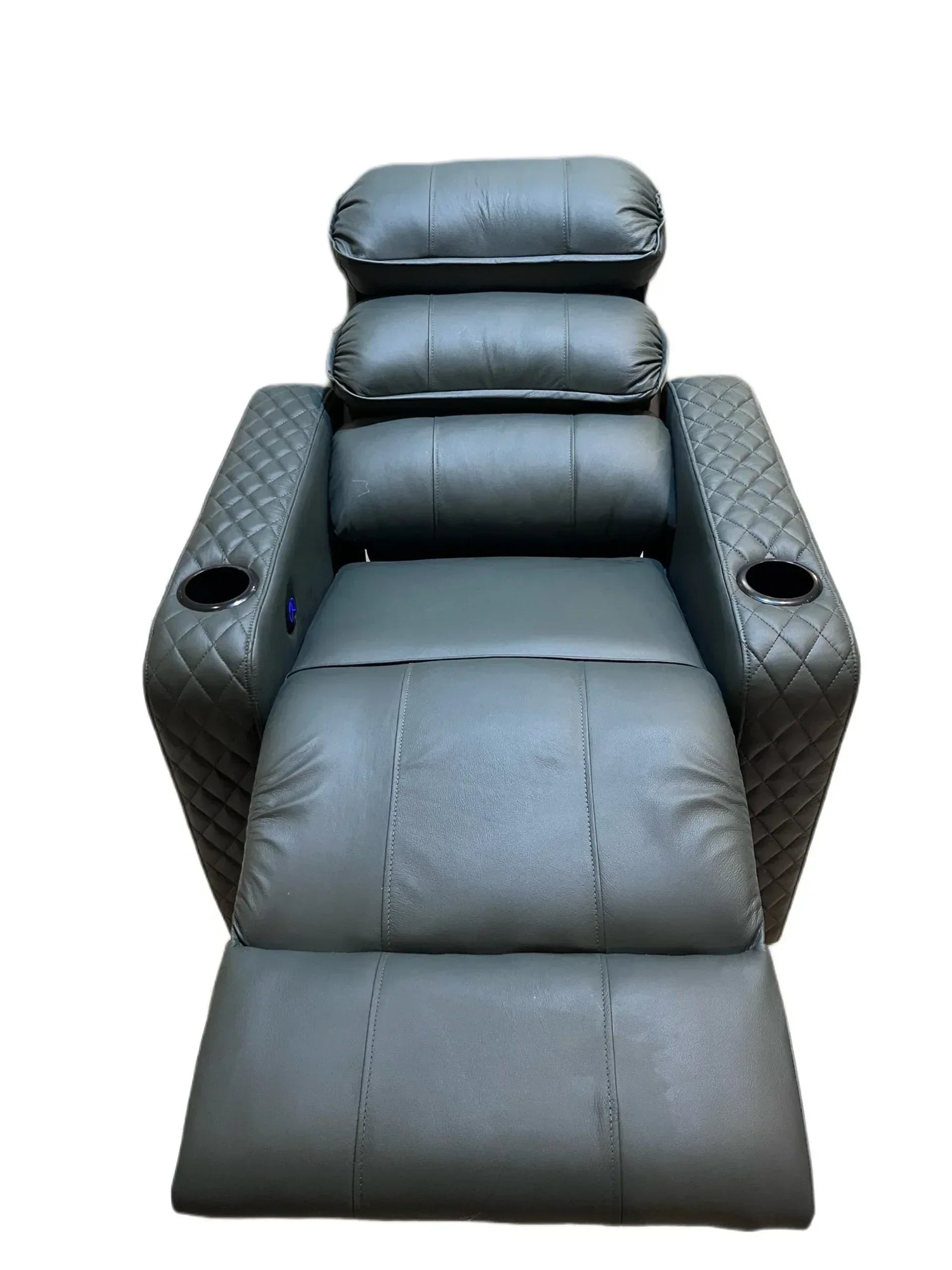Galaxy One Italian leather recliner side view