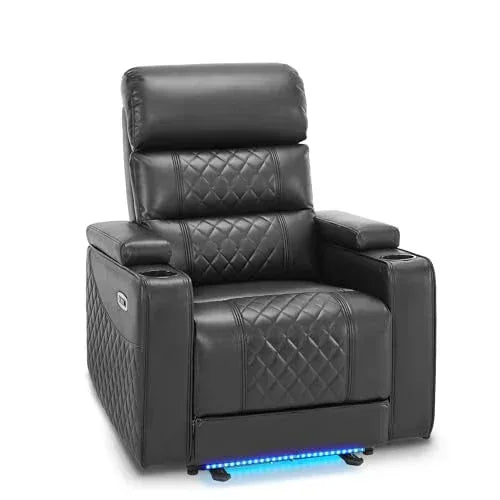 Galaxy One Italian leather motorized home theater recliner