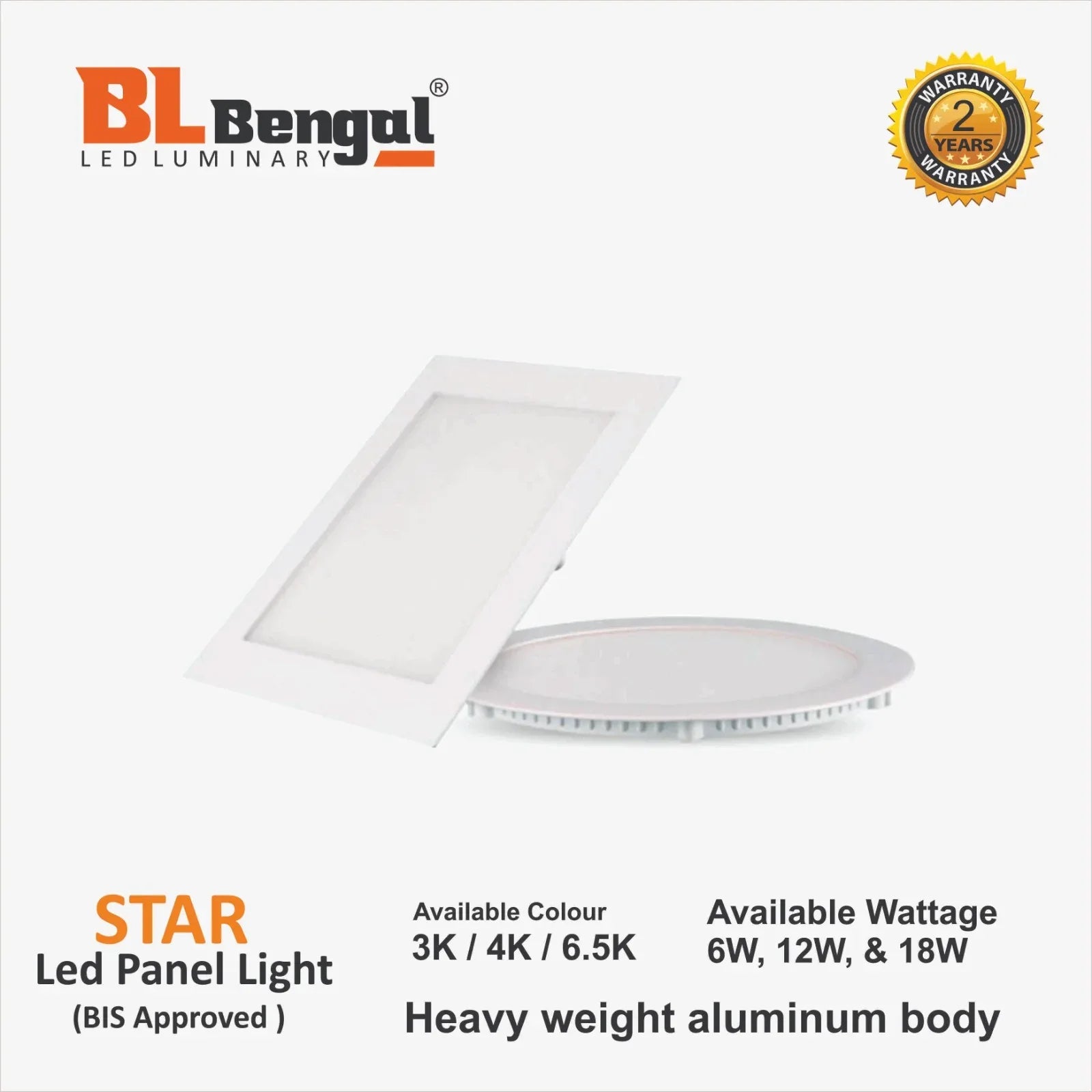 Star LED Panel Light power by OSRAM available in 4 inch|6 inch| 8 inch - MR Homes