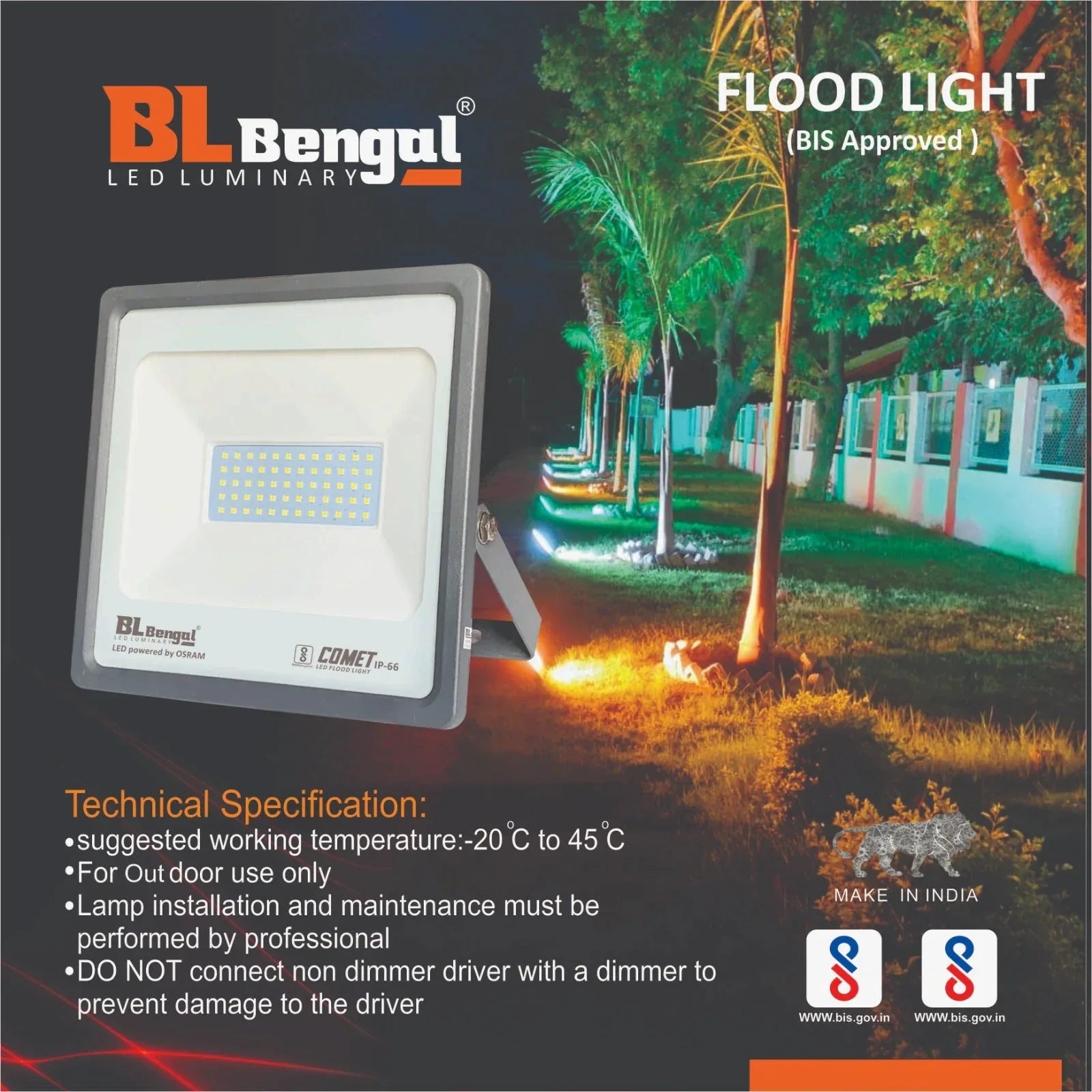 Flood Range Light – Bright & Durable Outdoor Lighting - MR Homes