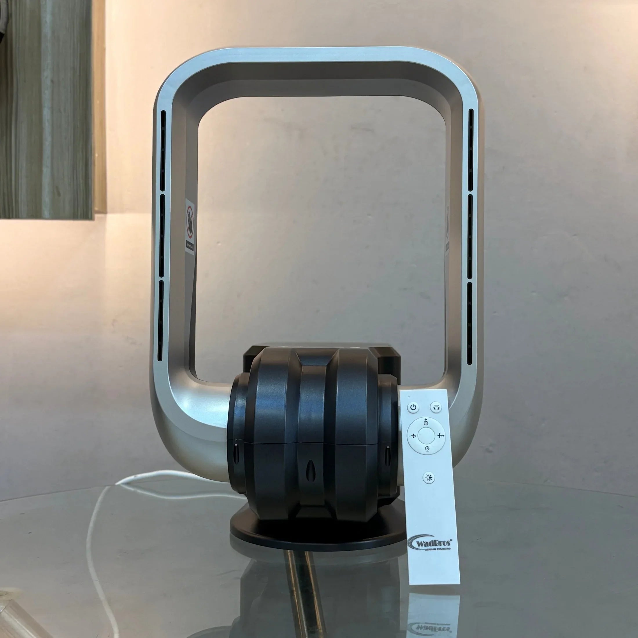 WOW Plus Bladeless Wall-Mounted & Table-Top Personal Air Circulation Fan with Remote | Heater + Air Purifier by WadBros - MR Homes