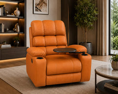 Luxuria motorized recliner in reclined position